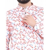 Dropship Men's Cotton Blended Printed Full Sleeve Shortkurta (Multicolor)