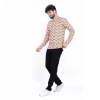 Dropship Men's Cotton Blended Printed Full Sleeve Shortkurta (Multicolor)