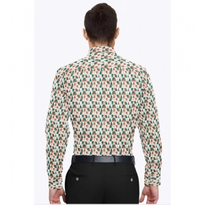 Generic Men's Cotton Blended Printed Full Sleeve Shirt (Multicolor)