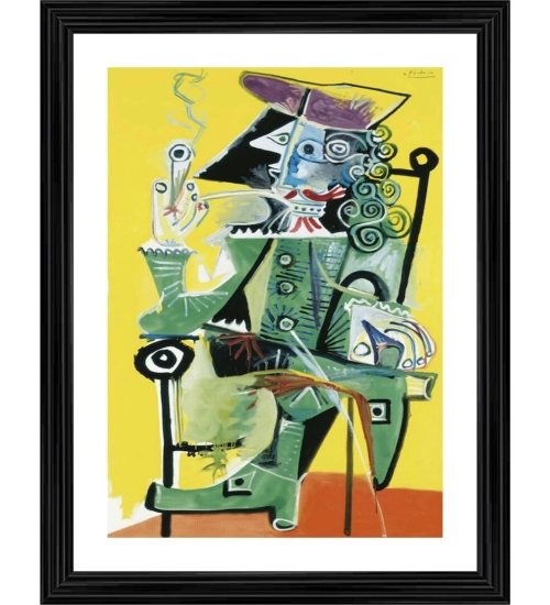 Musketeer 1968 Painting With Wood Photo Frame (Multicolor)