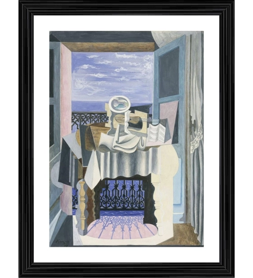 life in front of a window at Saint Raphael Painting With Wood Photo Frame (Multicolor)