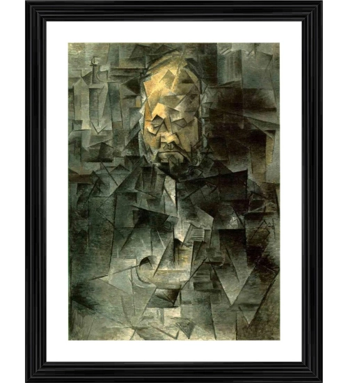 Portrait of Ambroise Vollard 1910 Painting With Wood Photo Frame (Multicolor)
