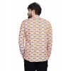 Dropship Men's Cotton Blended Printed Full Sleeve Shortkurta (Multicolor)