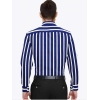 Men's Cotton Blended Striped Full Sleeve Shirt (White-Blue) Men's Cotton Blended Striped Full Sleeve Shirt (White-Blue)