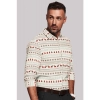 Men's Cotton Blended Printed Full Sleeve Shirt (White-Red) Men's Cotton Blended Printed Full Sleeve Shirt (White-Red)