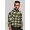 Men's Cotton Blended Checked Full Sleeve Shirt (White-Green) Men's Cotton Blended Checked Full Sleeve Shirt (White-Green)