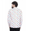 Dropship Men's Cotton Blended Printed Full Sleeve Shortkurta (Multicolor)