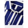 Men's Cotton Blended Striped Full Sleeve Shirt (White-Blue) Men's Cotton Blended Striped Full Sleeve Shirt (White-Blue)
