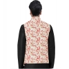 Men's Jacquard Printed Full Sleeve Waistcoat (Red-Beige)