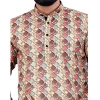 Dropship Men's Cotton Blended Printed Full Sleeve Shortkurta (Multicolor)