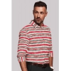 Men's Cotton Blended Striped Full Sleeve Shirt (Red-White) Men's Cotton Blended Striped Full Sleeve Shirt (Red-White)
