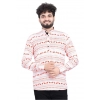Dropship Men's Cotton Blended Printed Full Sleeve Shortkurta (Multicolor)