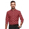 Men's Cotton Blended Checked Full Sleeve Shirt (Red) Men's Cotton Blended Checked Full Sleeve Shirt (Red)