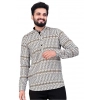 Dropship Men's Cotton Blended Printed Full Sleeve Shortkurta (Multicolor)