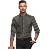 Men's Cotton Blended Striped Full Sleeve Shirt (Black-White) Men's Cotton Blended Striped Full Sleeve Shirt (Black-White)