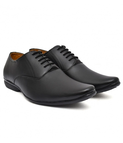Men's Faux Leather Formal Shoes (Black)