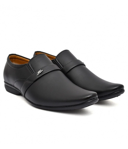 Men's Faux Leather Formal Shoes (Black)