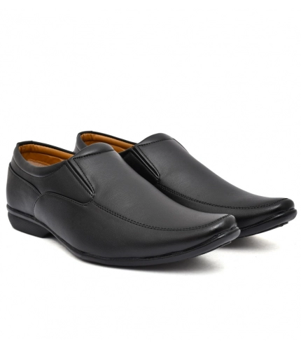 Men's Faux Leather Formal Shoes (Black)