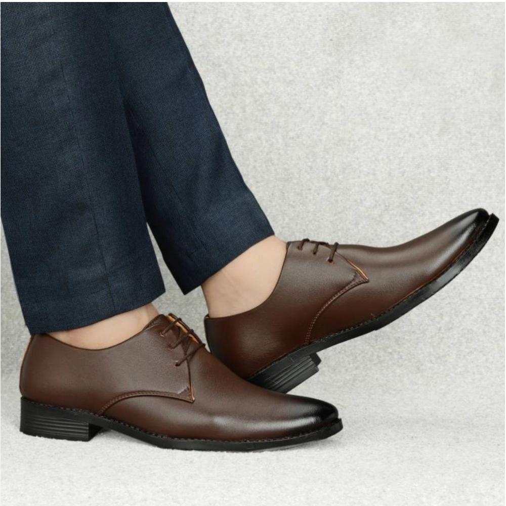 Men's Faux Leather Formal Shoes (Brown) Men's Faux Leather Formal Shoes (Brown)