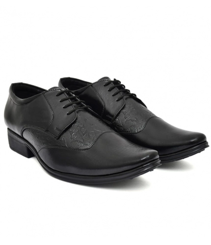 Men's Faux Leather Formal Shoes (Black)