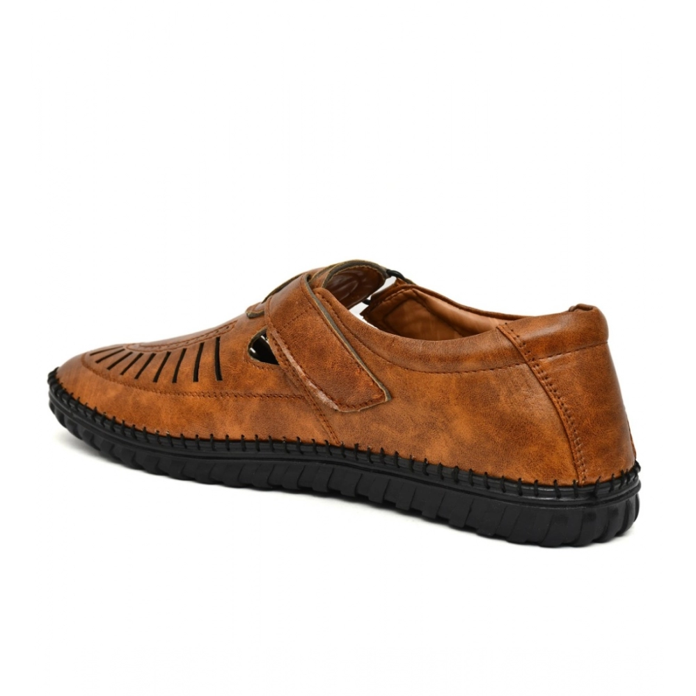 Men's Faux Leather Sandal (Tan) Men's Faux Leather Sandal (Tan)