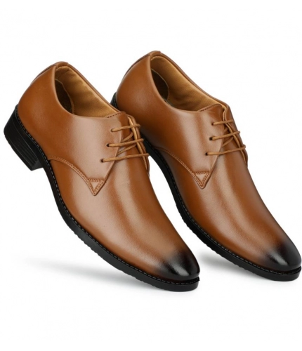 Men's Faux Leather Formal Shoes (Tan)