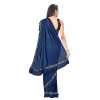 Women's Lycra Solid Saree With Unstitched Blouse (Nay Blue, 5.5 Mtr) Women's Lycra Solid Saree With Unstitched Blouse (Nay Blue, 5.5 Mtr)
