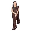 Women's Lycra Solid Saree With Unstitched Blouse (Brown, 5.5 Mtr) Women's Lycra Solid Saree With Unstitched Blouse (Brown, 5.5 Mtr)