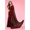 Women's Lycra Floral Saree With Unstitched Blouse (Maroon, 5.5 Mtr) Women's Lycra Floral Saree With Unstitched Blouse (Maroon, 5.5 Mtr)