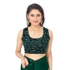 Women's Lycra Solid Saree With Unstitched Blouse (Green, 5.5 Mtr) Women's Lycra Solid Saree With Unstitched Blouse (Green, 5.5 Mtr)