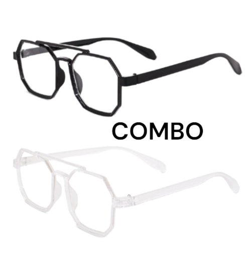 Pack Of 2 Classic Unisex UV400 Protection Sunglasses (MultiColor)