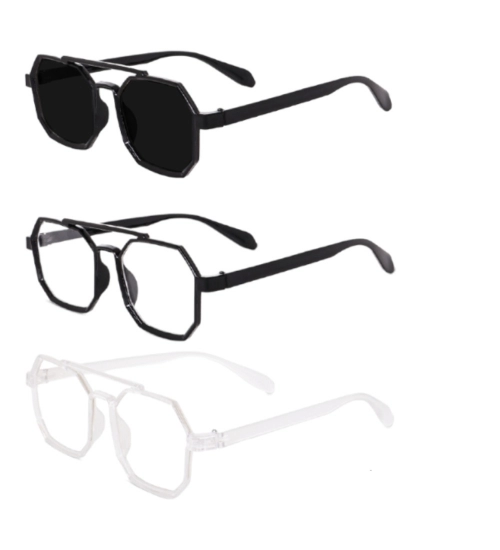 Pack Of 3 Classic Unisex UV400 Protection Sunglasses (MultiColor)