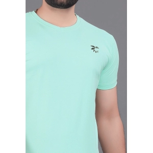 Generic Men's Casual Half Sleeve Cotton Blend Round Neck T.Shirt (SEA GREEN)