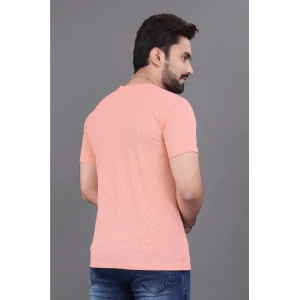 Generic Men's Casual Half Sleeve Cotton Round Neck T.Shirt (Peach)