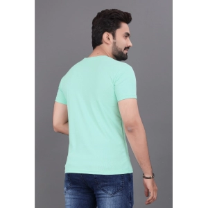 Generic Men's Casual Half Sleeve Cotton Blend Round Neck T.Shirt (SEA GREEN)