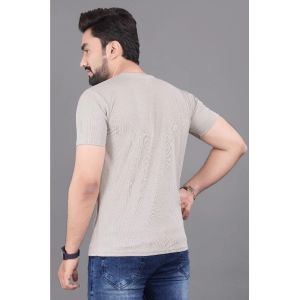 Generic Men's Casual Half Sleeve Cotton Round Neck T.Shirt (Grey)