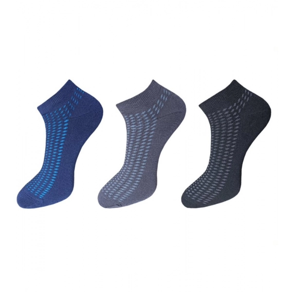 Dropship 3_Pair Set Unisex Casual Cotton Printed Ankle Length Socks (Multicolor)
