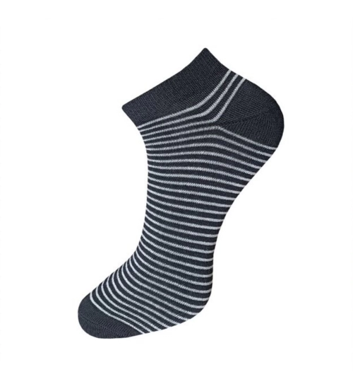 3_Pair Set Unisex Casual Cotton Striped Ankle Length Socks (Multicolor)