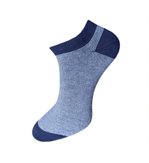 3_Pair Set Unisex Casual Cotton Striped Ankle Length Socks (Multicolor)