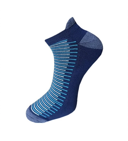 3_Pair Set Unisex Casual Cotton Striped Ankle Length Socks (Multicolor)