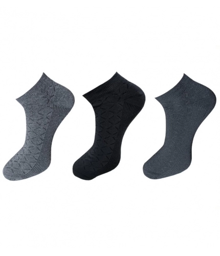 3_Pair Set Unisex Casual Cotton Printed Ankle Length Socks (Multicolor)