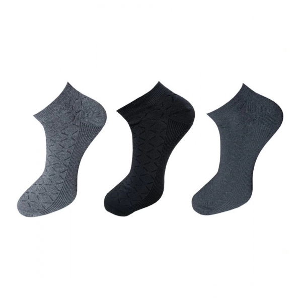 Dropship 3_Pair Set Unisex Casual Cotton Printed Ankle Length Socks (Multicolor)