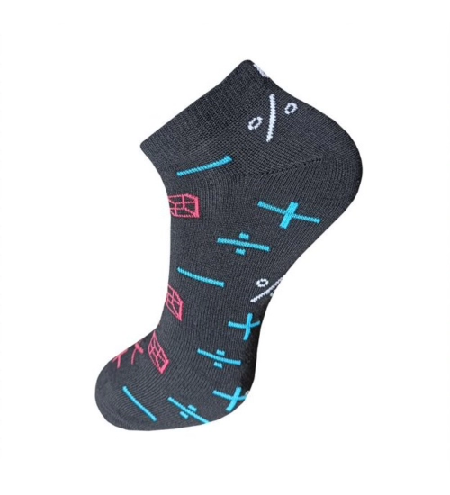 3_Pair Set Unisex Casual Cotton Printed Ankle Length Socks (Multicolor)