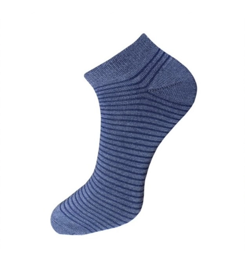 3_Pair Set Unisex Casual Cotton Striped Ankle Length Socks (Multicolor)