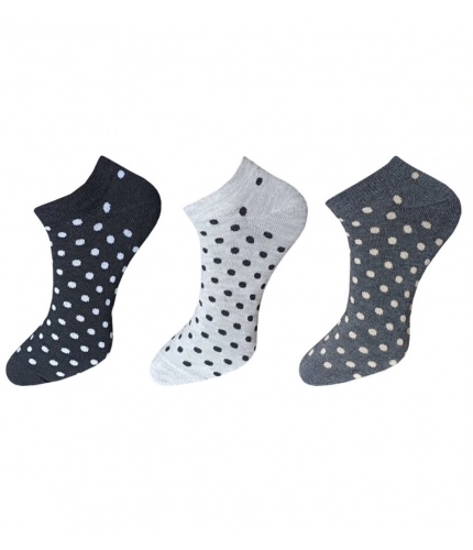 3_Pair Set Unisex Casual Cotton Printed Ankle Length Socks (Multicolor)