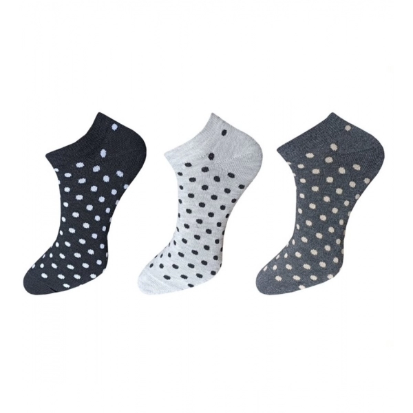 Dropship 3_Pair Set Unisex Casual Cotton Printed Ankle Length Socks (Multicolor)