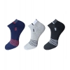 Dropship 3_Pair Set Unisex Casual Cotton Striped Ankle Length Socks (Multicolor)