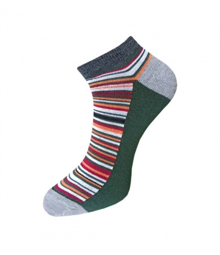 3_Pair Set Unisex Casual Cotton Striped Ankle Length Socks (Multicolor) 3_Pair Set Unisex Casual Cotton Striped Ankle Length Socks (Multicolor)