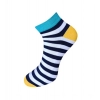 Dropship 3_Pair Set Unisex Casual Cotton Striped Ankle Length Socks (Multicolor)