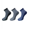 Dropship 3_Pair Set Unisex Casual Cotton Printed Ankle Length Socks (Multicolor)